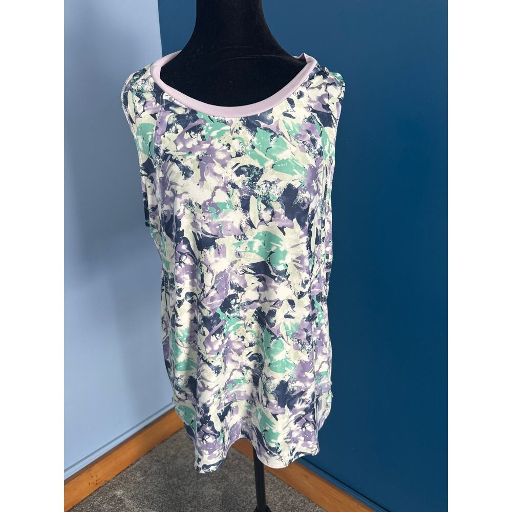 Crane Sleeveless Athletic Tank Abstract Camo Print Womens Large